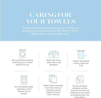 White Classic Luxury Bath Towels Set of 4 Large - Image 8