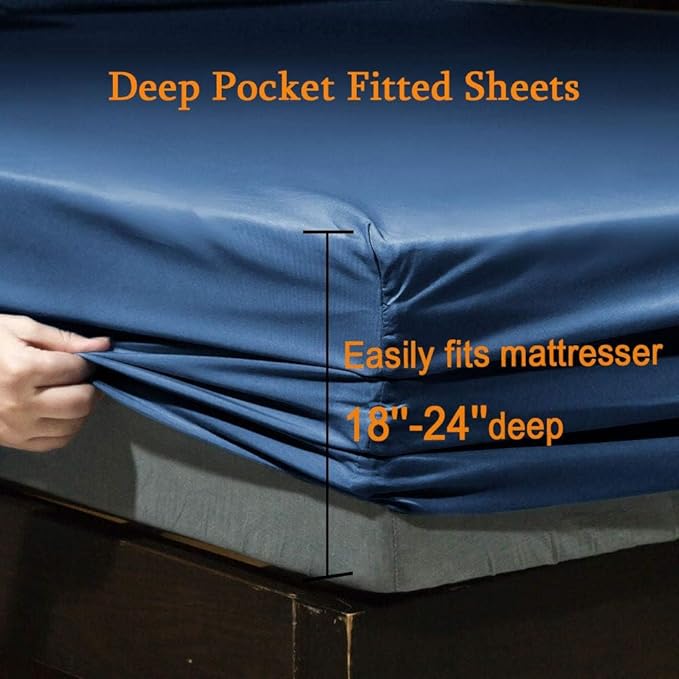 SONORO KATE Bed Sheet Set Super Soft Microfiber 1800 Thread Count Luxury - Image 3