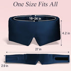 Silk Sleep Eye Mask for Side Sleeper Men Women, Eye Mask Sleeping 100% 22 Momme - Image 3