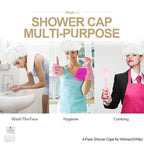 Shower Cap for Women Reusable Extra Large Shower Cap for Men Satin Double Layer - Image 6