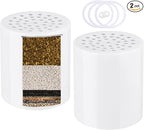 Heavy Duty Shower Filter Replacement Cartridge 2 Pcs, Shower Head Filter Refill by Luxau