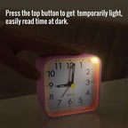 Lamisola Small Pink Kids Desk Alarm Clock, Analog Travel Battery Operated Clock - Image 3