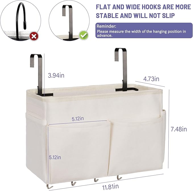 Bedside Storage Organizer 5 Pockets - Image 2