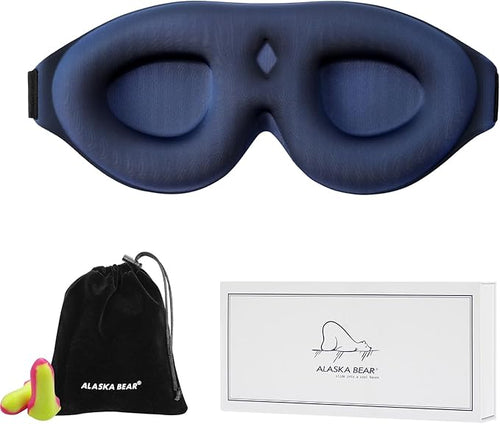 ALASKA BEAR 100% Blackout Sleep Mask Most Comfortable Contoured Eye Cups and by ALASKABEAR