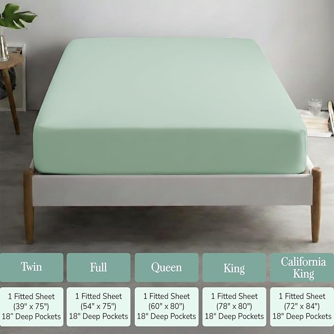 Feather & Stitch Fitted Bottom Sheet Only Queen Size 500 TC-1 Piece 100% Cotton - Image 6