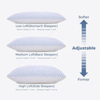 OSBED Cooling Adjustable Shredded Memory Foam Pillows Queen Size Set of 4 - Image 3