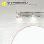 Design House Millbridge 3-Light Vanity Light, Satin Nickel Finish, Frosted - Image 3