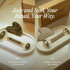 Bare Botanics Stainless Steel Gua Sha & Face Roller Set | Dual Facial Tools - Image 4