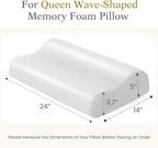 Cooling Contour Pillowcase- Rayon Derived from Bamboo Contour Cervical Neck - Image 3