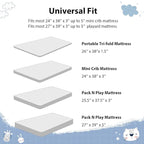 Baby Mini Crib Sheets Boy, Portable 38”x26” Pack and Play Sheets Fitted - Image 8