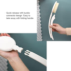 LFJ 19" Long Handle Shower Sponge Brush Set, 3 in 1 Body Brush, Bath Sponge and - Image 5