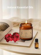 Scented Candles Gift, 16oz Large Jar Scented Candle – Rose Soy Wax Candle - Image 2