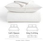 EVERGRACEHOME Cross Stitch Pre-Washed Cotton Quilt Bedding Set King Size - Image 7