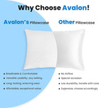 Avalon Bedding Pillow Cases Standard Size White Pillow Cases Set of 2 Cotton - Image 5