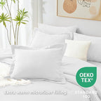 CozyLux Queen Comforter Set White, 7 Pieces Bed in a Bag Queen Comforter Set - Image 4