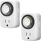 HBN Indoor Mini 24-Hour Mechanical Outlet Timer, by HBN