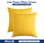 MIULEE Pack of 2 Decorative Outdoor Solid Waterproof Throw Pillow Covers Faux - Image 6