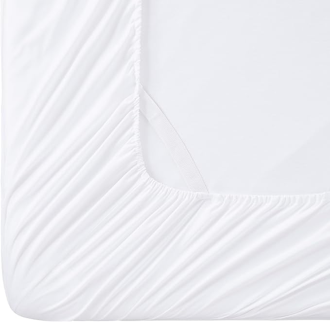 Twin Fitted Sheet Only with Full Elastic & Built in Corner Sheet Straps to - Image 5