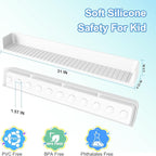 Tub Splash Guard for Kids, Bathtub Water Guard Play Shelf for Bathing, Toy Tray - Image 3