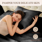 Mulberry Silk Pillowcase for Hair and Skin King Size 20"X 36" - Image 3