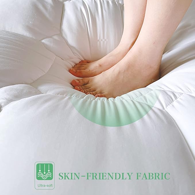UNILIBRA Twin XL Size Mattress Pad Cooling Rayon from Bamboo, Quilted Fitted - Image 4