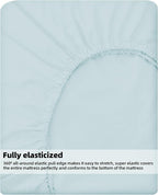 HBHLFZ Full Fitted Sheet Only, Soft Breathable Bottom Sheet - Image 5