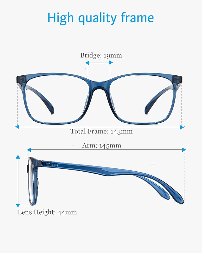 ANRRI Blue Light Blocking Glasses, Anti Eyestrain Lens Lightweight Frame - Image 5
