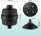 Cobbe 6-Setting High Pressure Filtered Shower Head Combo, Detachable Rain - Image 8