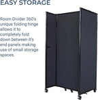 Versare Room Divider 360 Portable Wall Partition | Folding Panels | Large - Image 2