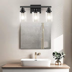 3-Light Bathroom Light Fixtures, Modern Bathroom Wall Lights Over Mirror - Image 2