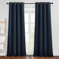 NICETOWN Navy Blue Blackout Curtains, Grommet Thermal Insulated Window Drapes by NICETOWN