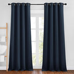 NICETOWN Navy Blue Blackout Curtains, Grommet Thermal Insulated Window Drapes by NICETOWN