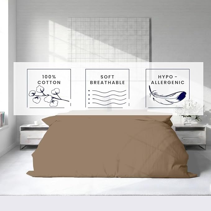 Kotton Culture 3 Pc 120" x 98" Duvet Cover Set Oversized King 100% Egyptian - Image 6