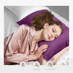 WishSmile Cooling Queen Pillowcases Set of 2 Breathable Cool Silky Soft Rayon - Image 2