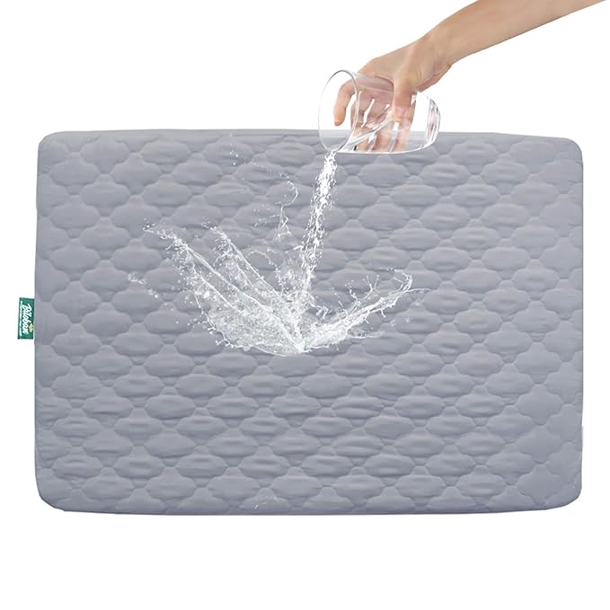 Biloban 2 Pack Pack and Play Mattress Protector Sheets Fitted Waterproof by Bilobanbabybedding