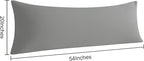 NTBAY 2-Piece Body Pillowcase Set, 20x54 inches, Smoke Grey, Microfiber - Image 5