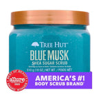 Tree Hut Blue Musk Shea Sugar Scrub, Exfoliating, Hydrating & Moisturizing Body - Image 3