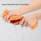 4Pcs Microfiber Hair Drying Cap, Ultra Absorbent Hair Towel Wrap Turban - Image 5