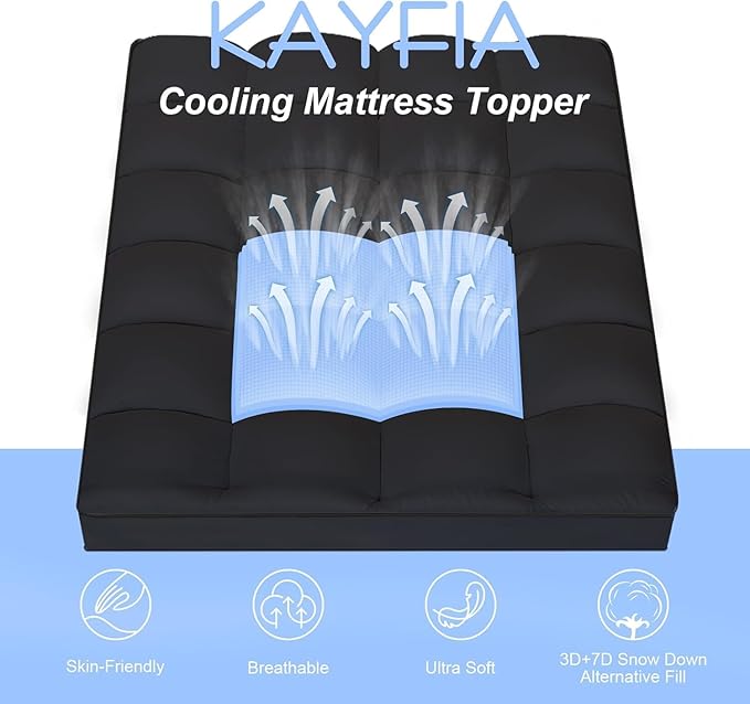 KAYFIA Twin Mattress Topper, Extra Thick Mattress Pad Cover - Image 9