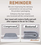 Hicober Microfiber Hair Towel, 3 Packs Hair Turbans - Image 8