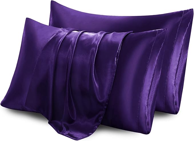 Aormenzy Satin Pillow Cases for Women Standard Size Set of 2, Fade Resistant - Image 6
