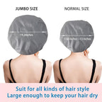 Jumbo Size Shower Cap 2 PCS Waterproof Shower Caps - Image 9
