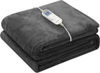 Wapaneus Foot Pocket Heated Blanket Electric Throw by Wapaneus