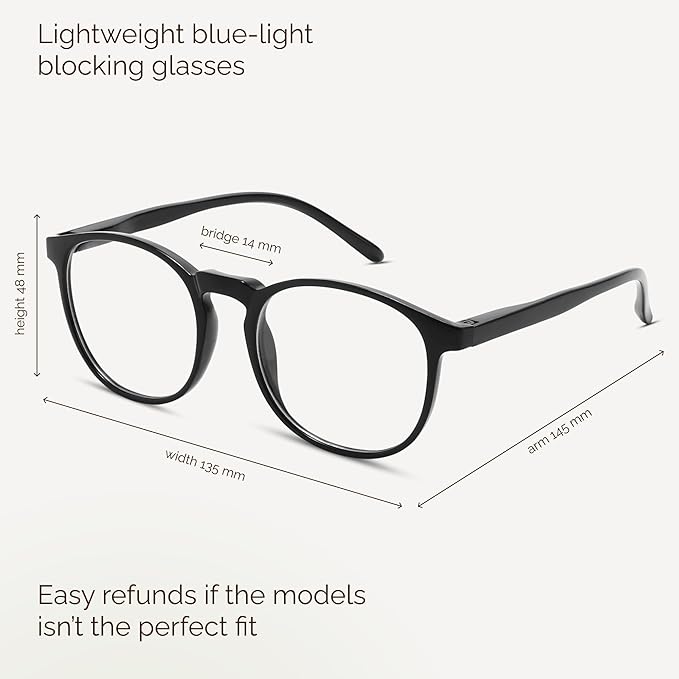 IBOANN Blue Light Glasses for Woman/Men, Fashion Blue Light Glasses Men - Image 2