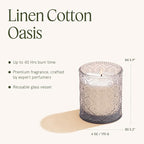 LA JOLIE MUSE Linen Cotton Oasis Scented Candle - Image 5