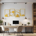 Art3d Black Metal Wall art, 4 Pieces Wall Decor - Image 2