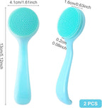 HINZIC 2 Pack Silicone Manual Facial Cleansing Brush, Skin Friendly Waterproof - Image 2