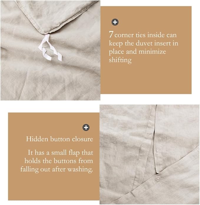 Simple&Opulence 100% Washed Linen Duvet Cover - Image 7