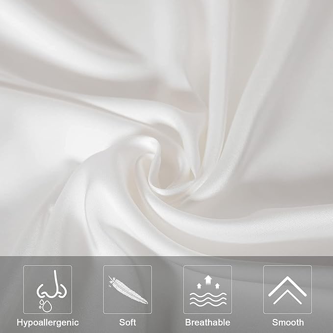 Mulberry Silk Pillowcase for Hair and Skin, Standard Size Cooling Silk Pillow - Image 3