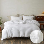 Simple&Opulence 100% Washed Linen Duvet Cover Set 78"x86" by SimpleOpulence
